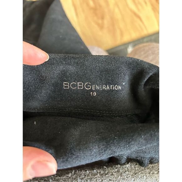 Bcbg generation suede black boots knee-high size 10 - Picture 4 of 10